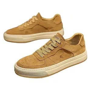 ZAMST Низкие скейтерские кроссовки мужские желто-коричневые, цвет Yellow Brown