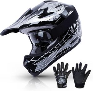 Шлем детский TCMT Skull внедорожный, черный