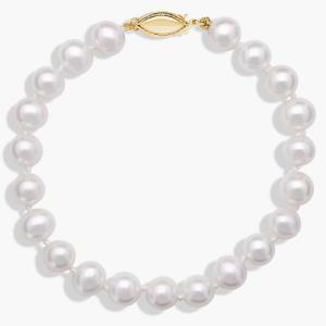 Браслет из пресноводного культивированного жемчуга 7 дюймов из желтого золота 14 карат (7,0-7,5 мм) Blue Nile