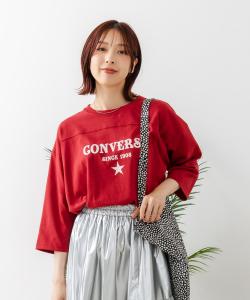 CONVERSE/(W) Футболка с укороченным рукавом и закругленным низом