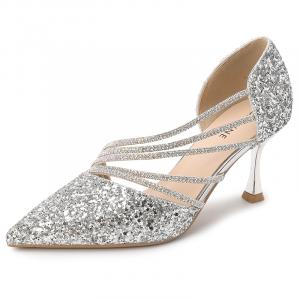 Женские туфли на тонком каблуке и высоком каблуке DAPHNE, Silver