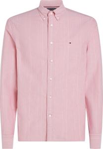 Мужские рубашки-оксфорды с длинным рукавом Tommy Hilfiger, классический крой, мужские рубашки на пуговицах, также доступны в размерах для больших и высоких размеров., Medium Red / Multi