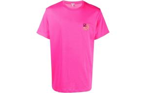 Футболка с анаграммой Loewe, фуксия