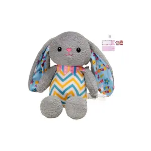 Плюшевая игрушка с милым дизайном в полоску, кролик, высота 30см AOLETU, серый