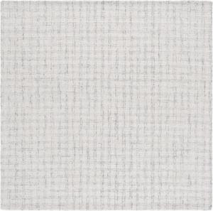 Ковер SAFAVIEH, 183 x 183 см, коллекции Ebony, Light Grey/Ivory, геометрический рисунок, идеален для помещений с высокой проходимостью в гостиной, спальне, столовой (EBN140F)