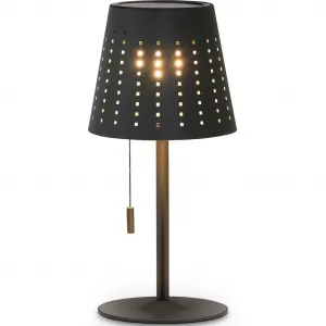 Настольная лампа LARA теплый белый свет для улицы LED, аккумулятор, металл, перезаряжаемая, с клавишным переключателем, беспроводная Paco Home, синий