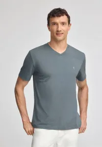 Футболка с коротким рукавом, v-образным вырезом, стандартного кроя, ss rf vn rigby, лучшая базовая футболка Polo Club, Stone Gray