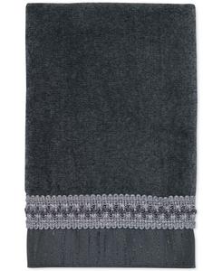 Плетеное полотенце с манжетами и медальонами, 40 см x 76 см Avanti, гранитный