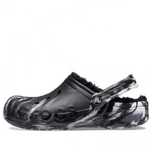 Сабо Crocs Baya Lined Marbled Clogs 'Black Silver' 208333-0C4, черный