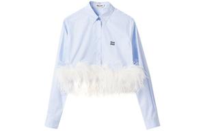 Рубашка женская небесно-голубая Miu Miu