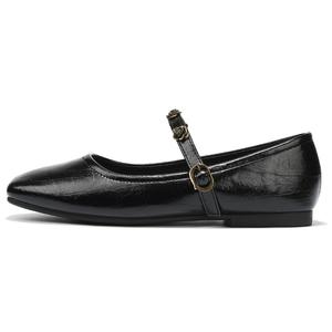 OMS Женские туфли балетки Мэри Джейн черные, цвет Black