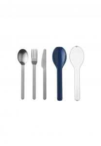 Набор столовых приборов Mepal Ellipse, темно-сильный