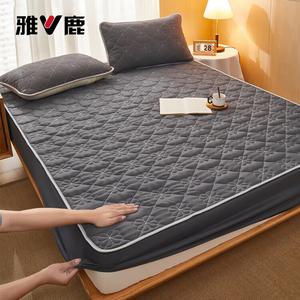 Yalu Простыня на резинке 90х200 см, антибактериальная, стеганая, с полным покрытием и эффектом non-slip, цвет Low-key Gray