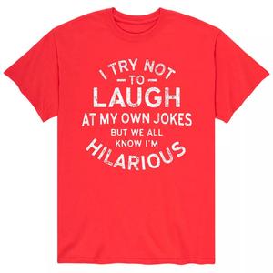 Мужская футболка «Я стараюсь не смеяться над своими шутками» Licensed Character