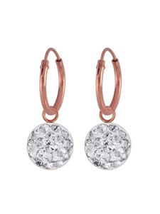 Bungsa Серьги-гвоздики из розового золота с прозрачными элементами