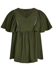 Рубашка Zizzi KAVIA, темно-зеленый
