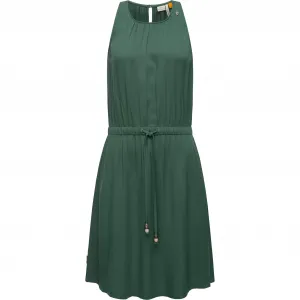 Платье-блузка в стиле рэгвир "Sanai", стильное летнее платье с игривыми деталями Ragwear, зеленый