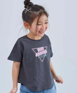 Футболка с коротким рукавом и принтом Devil Lab Girls, 100% хлопок Devirock, цвет 003-Logo 2-Black