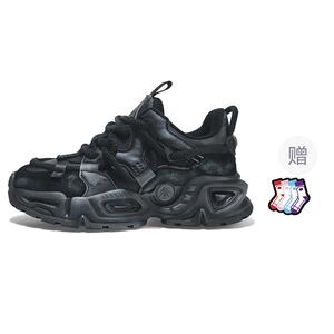 Массивные кеды унисекс с низким верхом черного цвета с потертостями Masongarments