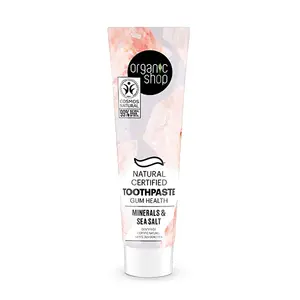 Зубная паста для здоровья десен Natural Certified Toothpaste Minerals & Sea Salt Organic Shop, 100 g