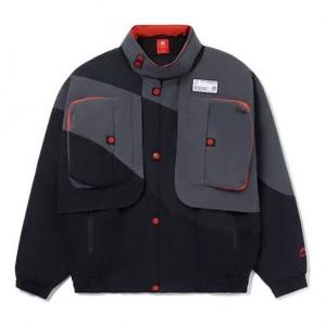 Куртка цветные блоки куртка карго Li-Ning, черный