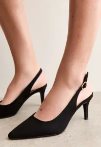 Туфли-Лодочки на шпильке с открытой пяткой, классические туфли на каблуке New Look, Black