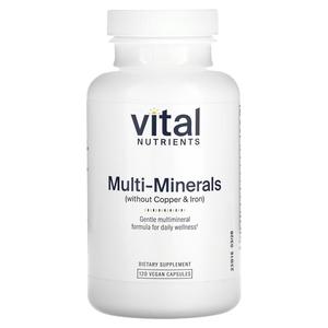 Мультивитамины без меди и железа Vital Nutrients, 120 капсул