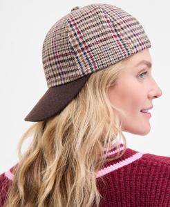 Бейсболка в клетку, эксклюзивно от Macy's On 34th, Brown Multi