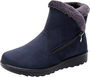 Зимние женские ботинки с мехом, водонепроницаемые, утепленные, короткие зимние сапожки для женщин Titype, Blue