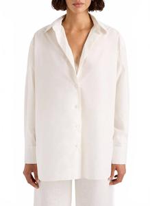 Каприйская хлопковая рубашка в белом цвете FAITHFULL THE BRAND