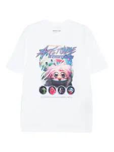 Хлопковая футболка с графическим принтом Martine Rose, белый