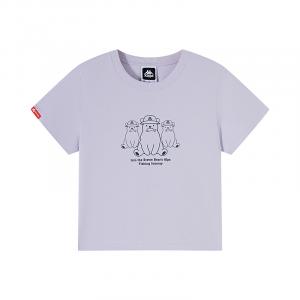 Женская летняя футболка Kappa фиолетовая