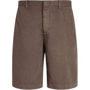 Zegna летние шорты Chino Ermenegildo Zegna, Dark Taupe Umber