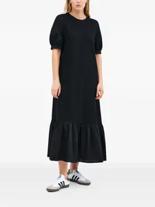 Платье миди Olivia с объемными рукавами и оборками Marcella, черный