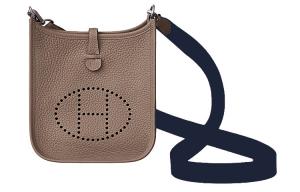 HERMES Сумка кроссбоди Evelyne Taurillon Clemence через плечо 16 женская слоновая кость и индиго