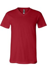 Трикотажная футболка BELLA + CANVAS с V-образным вырезом, цвет canvas red