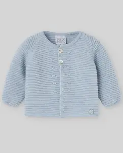 Детская вязаная куртка коллекции Esencial Paz Rodríguez, светло-голубой
