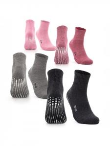 Occulto Набор из 4 пар носков-стопперов "Мадлен" в черно-серо-розово-красной расцветке