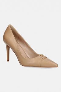 Кожаные туфли на шпильке Twinset, бежевый