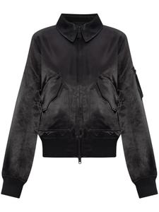 Атласная куртка-бомбер на молнии Y-3, черный