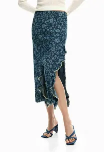 Джинсовая юбка с оборками Desigual, Blue