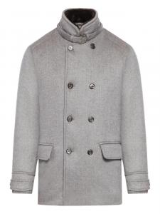 Двубортное шерстяное пальто Moorer, серый