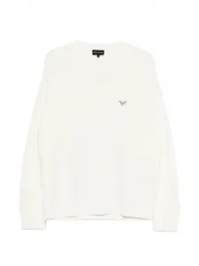 Джемпер с нашивкой-логотипом Emporio Armani, белый