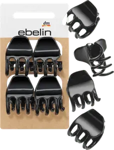 Заколки для волос маленькие черные 4 шт. ebelin