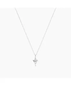 Ожерелье с подвеской-солитером из стерлингового серебра Bearfruit Jewelry, silver