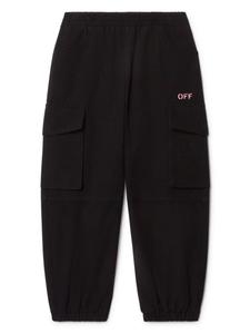 Off-White Kids спортивные брюки карго Off Stamp, черный