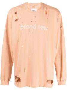 Толстовка с прорезями и логотипом Doublet, коричневый