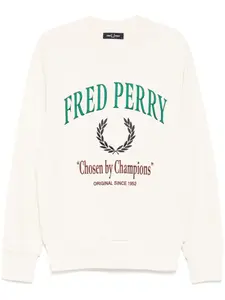 Толстовка с вышитым логотипом Fred Perry, нейтральный