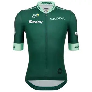 Джерси Santini Tour De France Official зеленый 2025 short sleeve, зеленый