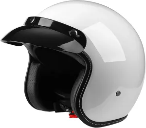 Винтажный мотоциклетный шлем-«джет», полушлем 3/4, открытый мотоциклетный шлем с визором, для мужчин и женщин, винтажный шлем для мопеда, скутера, круизера, одобрен DOT/ECE ZGFHTY, 1